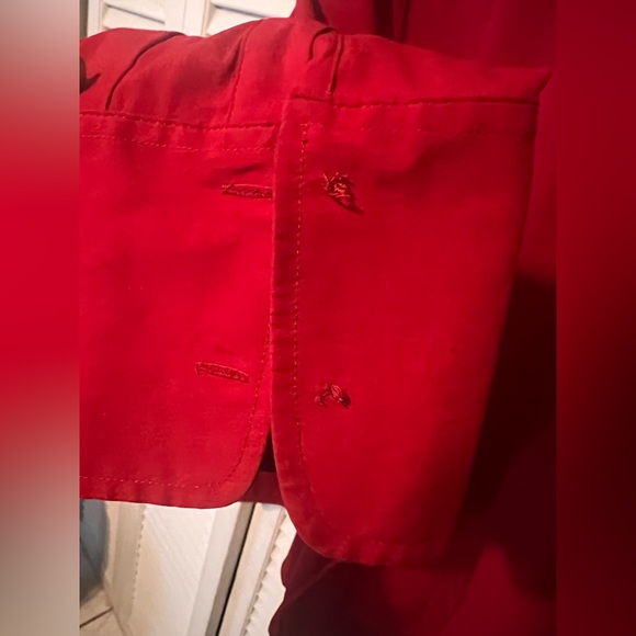 Lane Bryant Solid Red Stretch Button Front Blouse Plus - Picture 8 of 10